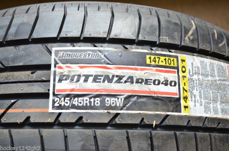 2 new 245 45 18 bridgestone potenza re040 tires