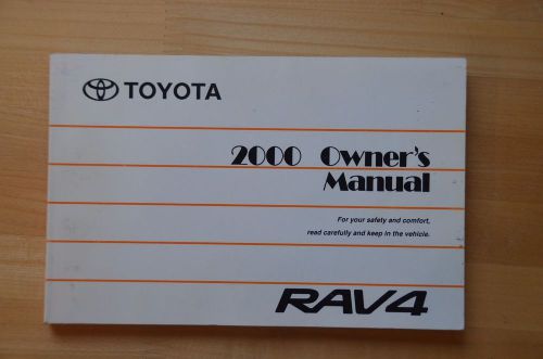 2000 toyota rav4 owner&#039;s manual