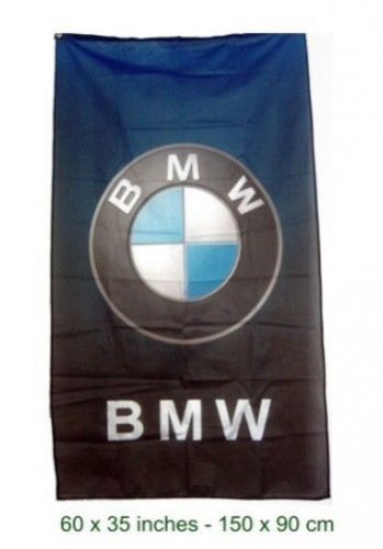 New bmw logo flag blue to black  banner vertical sign power 3x5 feet m5 m6 m3