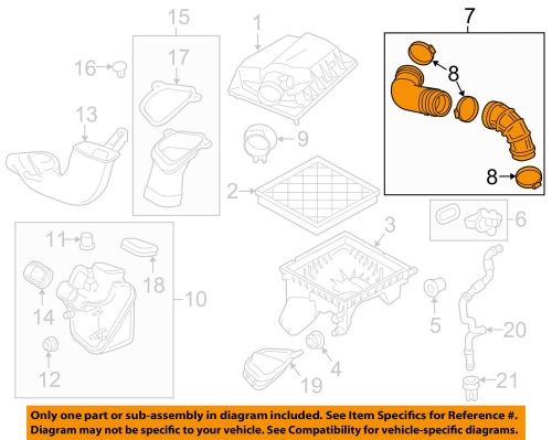 Chevrolet gm oem 11-15 cruze air intake-outlet duct 13265784