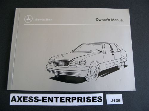 99 - 1999 mercedes w140 s s320 s420 s500 owners users manual drivers book # j126