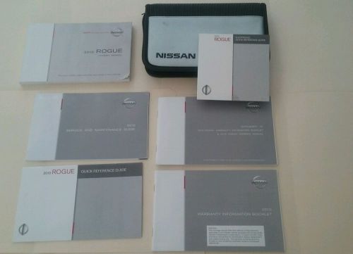 2010 nissan rogue owner manual 5/pc set + dvd  &amp; nissan premium factory case