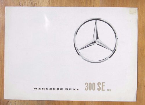 Mercedes benz 300 se long - prospekt broschüre brochure pamphlete  original  +
