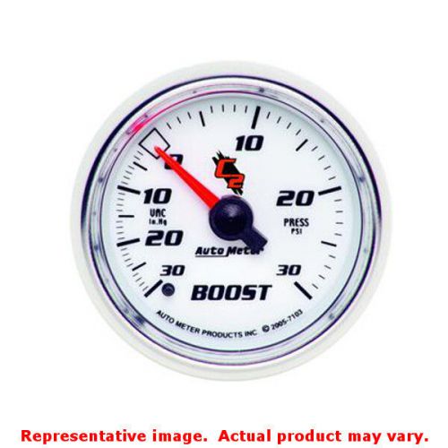 Auto meter 7103 c2 series bright anodized 2-1/16&#034; (52.4mm) range: 30 in hg/30 p