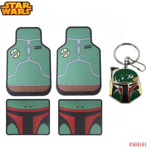 New 5pc set star wars boba fett car truck front rubber all weather floor mats