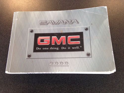 2000 gmc savana owner&#039;s manual