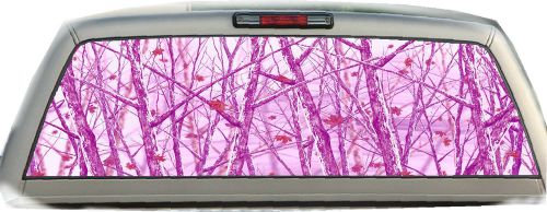Camouflage pink snowstorm #02 rear window graphic tint truck stickers decals