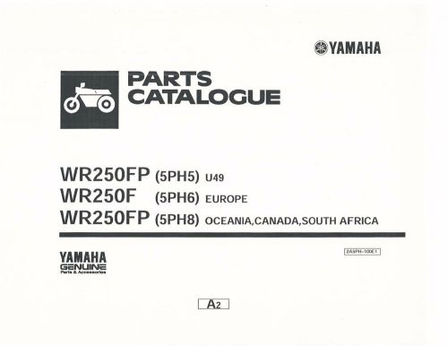 Yamaha parts manual book 2002 wr250f