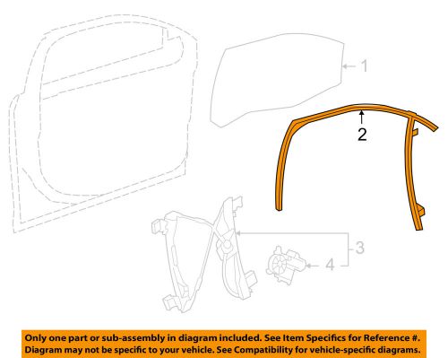 Chevrolet gm oem 12-14 cruze front door-run weather strip right 95321658