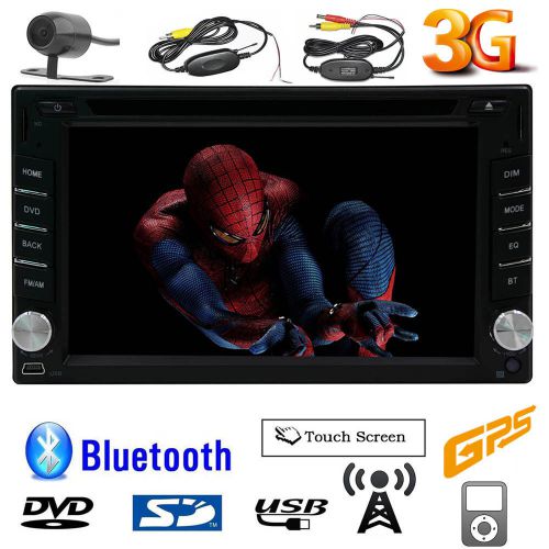 Camera+in-dash dvd player 6.2&#034; tft touch screen gps navigation stereo fm radio