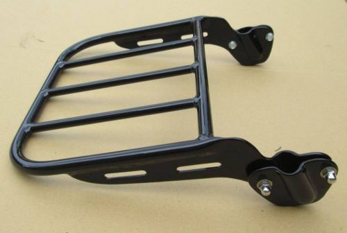 Rail backrest luggage rack 4 harley road king touring street electra glide black