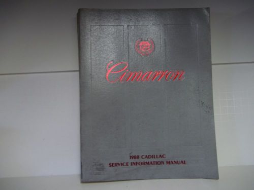 1988 cadillac  cimarron service manual no reserve