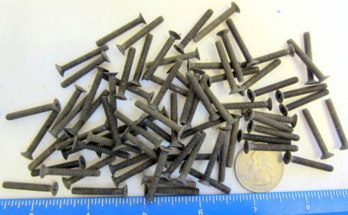 Aviation parts black flat head machine bolts 1&#034; long, size 6 (235