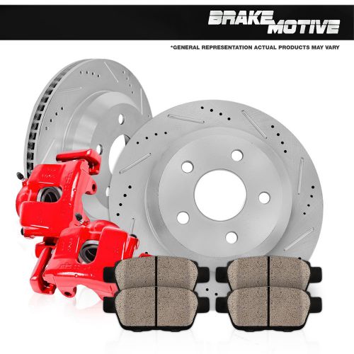 Rear red brake calipers and rotors &amp; pads dodge durago ram 1500 aspen 4wd 2wd