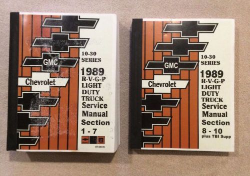 Chevrolet 10-30 series 1989 rvgp light duty truck service manuals