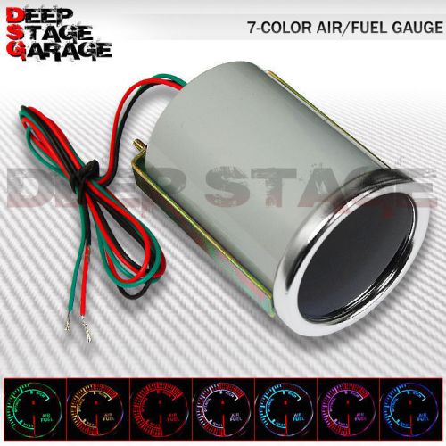 7 colored led display universal 2&#034; smoke-tinted 12v air fuel ratio gauge meter