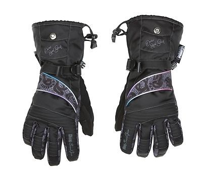 Divas snowgear lace collection womens snowmobile gloves black