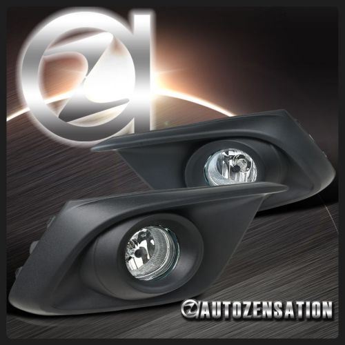 2014-2016 mazda 3 clear lens fog lights w/ bulbs+switch+brackets pair