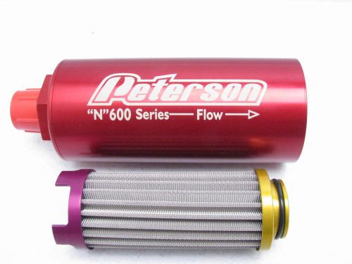 Peterson fluid systems 100 micron  &#034;n&#034;600 series fuel filter -8an   missing  end