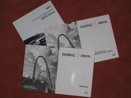 2015 gmc sierra owners manual.oem warranty book &amp; geting to know your gmc book