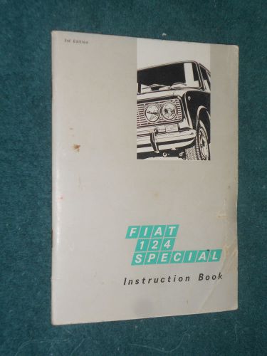 1971 fiat 124 special owner&#039;s manual  / original instruction book