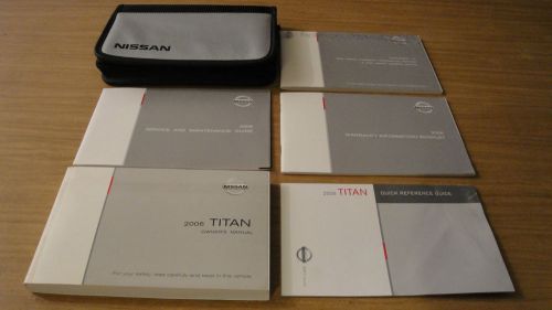 2006 06 nissan titan owners manual guide set in storage case