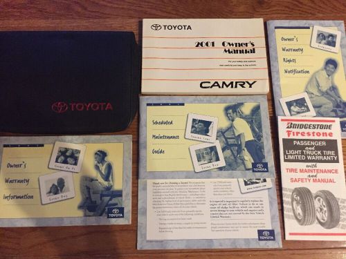 2001 toyota camry owners manual set with case oem lqqk!!!