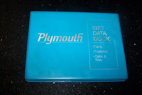 1970 plymouth data book