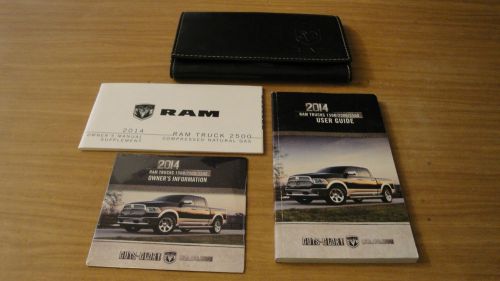 2014 14 dodge ram 1500 2500 3500 truck owners manual guide set in case + dvd