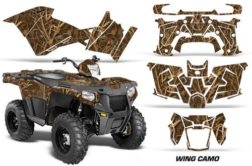 Polaris sportsman 570 graphic kit wrap quad amr racing decal atv 14-15 duck camo