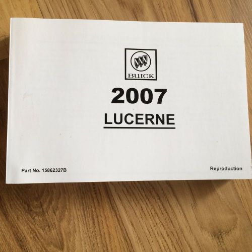 2007 buick lucerne owner&#039;s manual