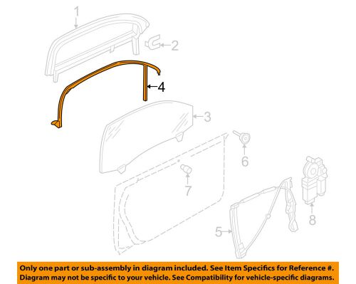 Audi oem 02-08 a4 quattro front door-run channel right 8e0837440al