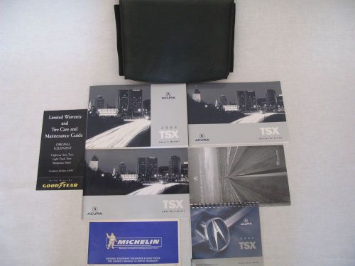 2005 acura tsx 4 dr sedan v6 owners manual set + navigation system book # a189