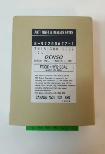 98-02 isuzu trooper anti theft &amp; keyless entry control module denso 8-97200627-1