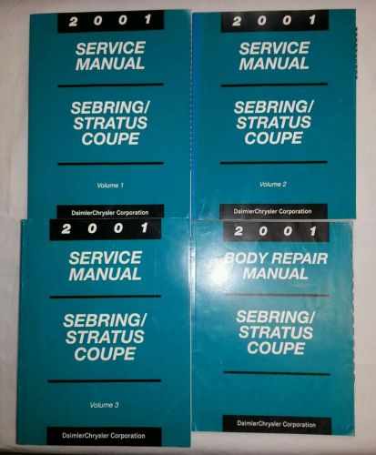 2001 dodge stratus/chrysler sebring coupe factory service manuals (5 manuals)