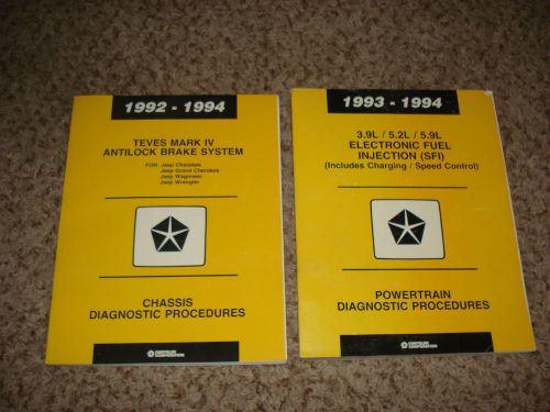 1993-1994 jeep grand cherokee service manual brake fuel injection shop book