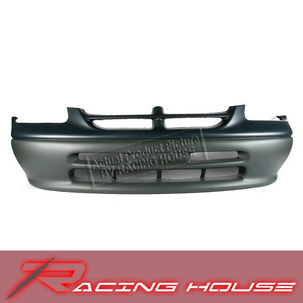 96-98 dodge caravan base/cv/se partial primed front bumper cover w/o fog hole