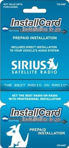 Siriusxm satellite radio installcard: prepaid sirius professional installation