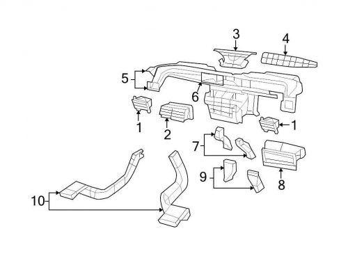 Chrysler oem jeep dashboard air vent 1jw471dvac image 1