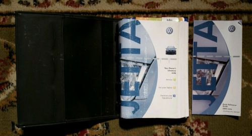 2003 volkswagen jetta  owners manual complete set with case