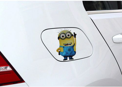 13*9cm funny car stickers minions despicable me reflective vinyl decal 4 sale