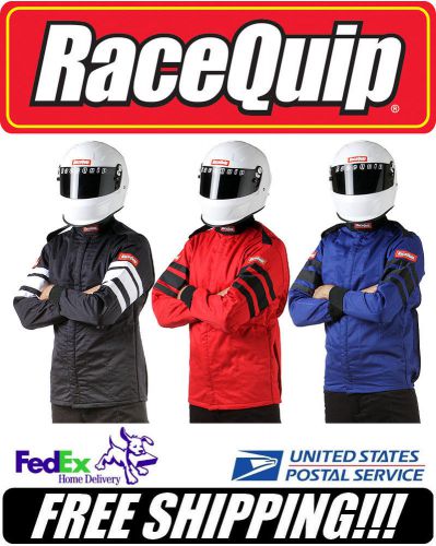 Racequip blue l large sfi 3.2a/5 5-layer racing race driving jacket #121025