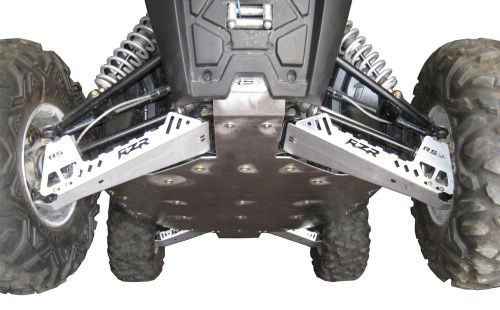 Polaris rzr 800 complete skid plate &amp; a arms protectors gaurd aluminum new