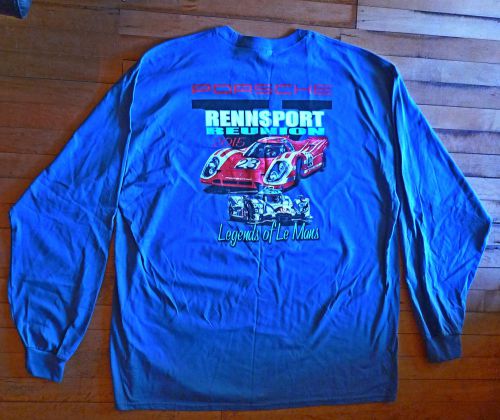 Porsche rennsport reunion v ,, long sleve, t-shirt, blue, size m