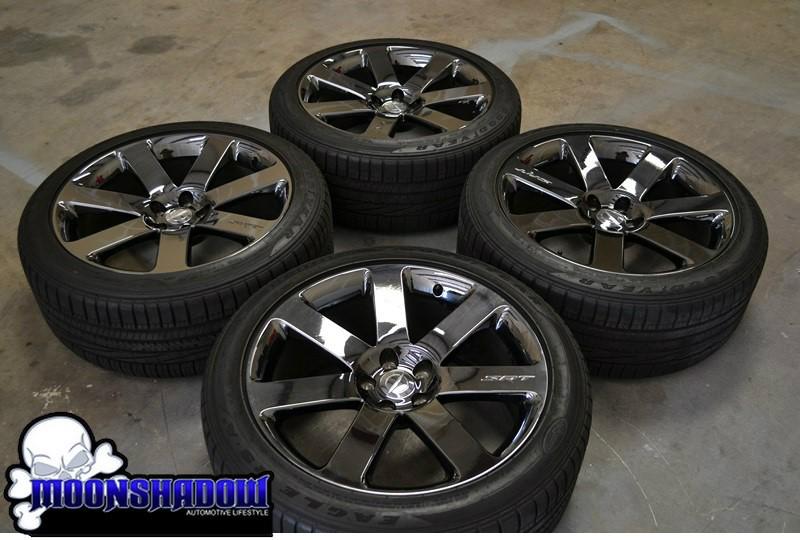 20 chrysler 300 srt8 black chrome oem wheels rims goodyear tires 2012 2013 12 13