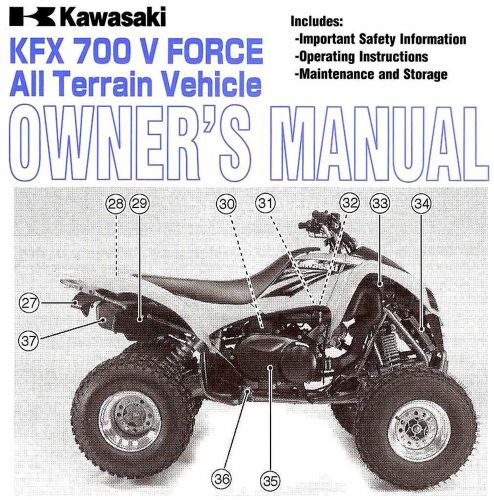 2003 kawasaki kfx700 v force atv owners manual -kfx 700-kawasaki-ksv700a1