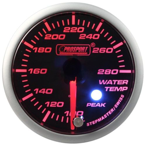 Prosport 60mm premier amber red &amp; super white water temperature gauge fahrenheit