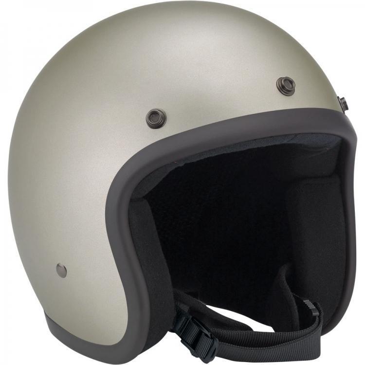 Biltwell inc. novelty flat titanium motorcycle helmet bobber