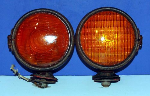 Vintage pair yankee fog lights - ford chevrolet chevy plymouth hot rod