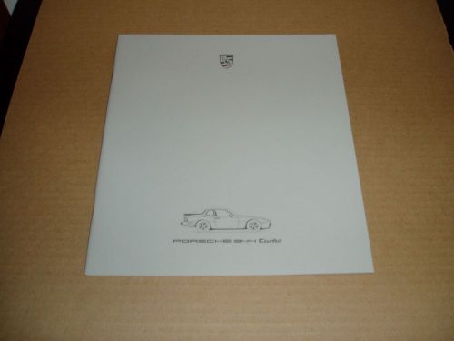 1986 porsche 944 turbo sales brochure dealer literature deluxe rare turbo only